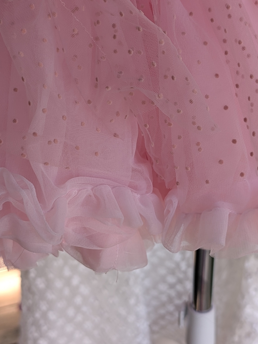 SHEIN Pink Layered Tulle Mini Skirt with Bow - Picture 3 of 5